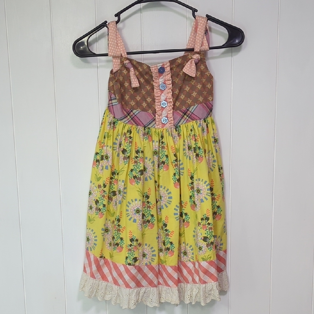 Matilda Jane Yellow and Pink Floral Kids Dress